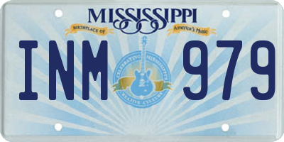 MS license plate INM979