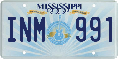 MS license plate INM991