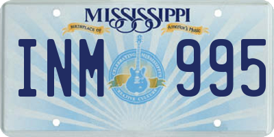MS license plate INM995
