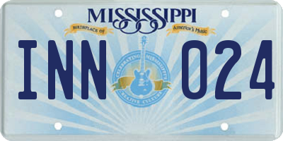 MS license plate INN024