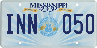 MS license plate INN050