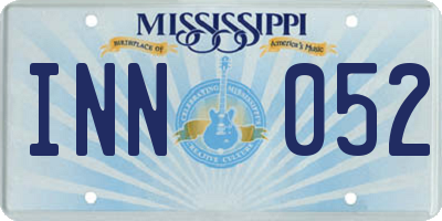 MS license plate INN052