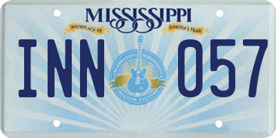 MS license plate INN057