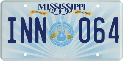 MS license plate INN064