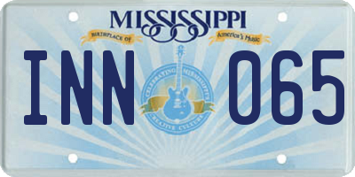 MS license plate INN065