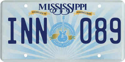 MS license plate INN089