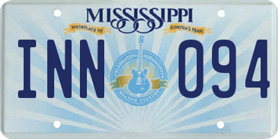 MS license plate INN094
