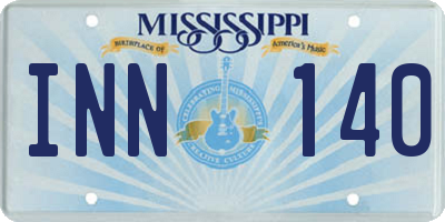 MS license plate INN140