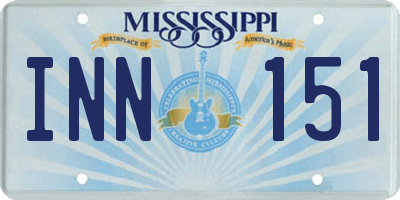 MS license plate INN151