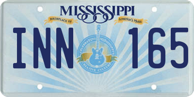 MS license plate INN165