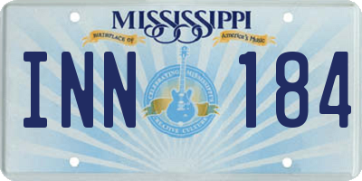 MS license plate INN184