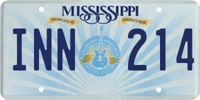 MS license plate INN214