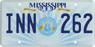 MS license plate INN262