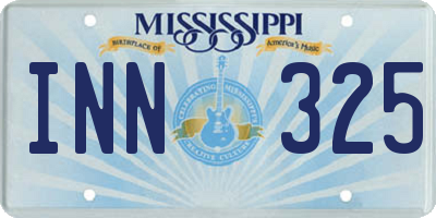 MS license plate INN325