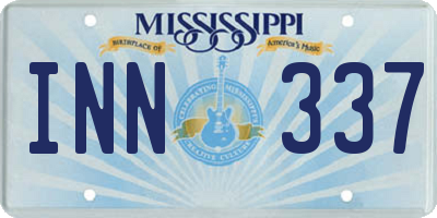 MS license plate INN337