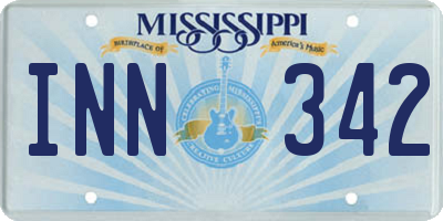 MS license plate INN342