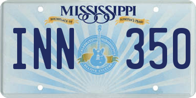 MS license plate INN350