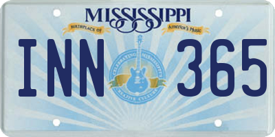 MS license plate INN365