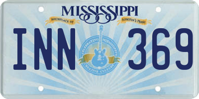 MS license plate INN369