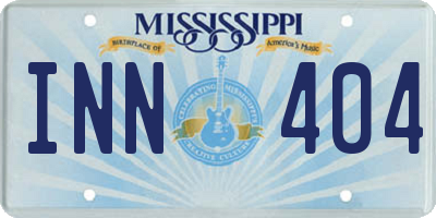 MS license plate INN404