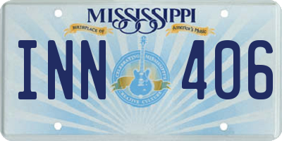 MS license plate INN406