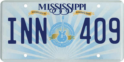MS license plate INN409