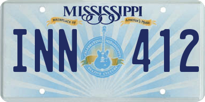 MS license plate INN412