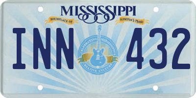 MS license plate INN432