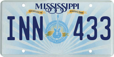 MS license plate INN433