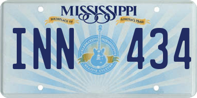 MS license plate INN434