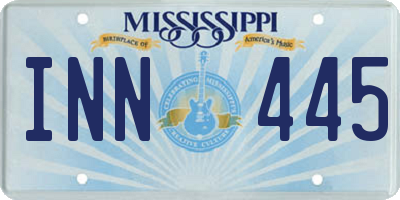 MS license plate INN445