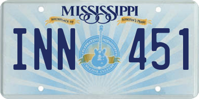 MS license plate INN451