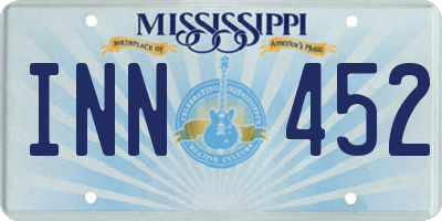 MS license plate INN452