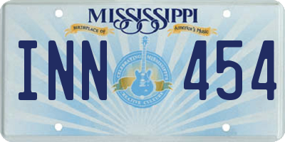 MS license plate INN454
