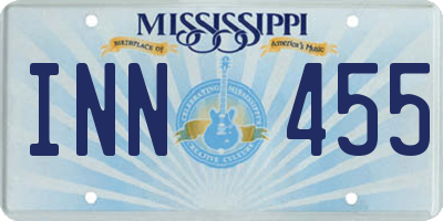 MS license plate INN455