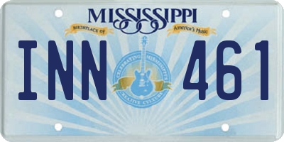 MS license plate INN461