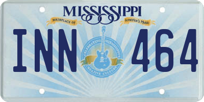 MS license plate INN464