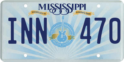 MS license plate INN470