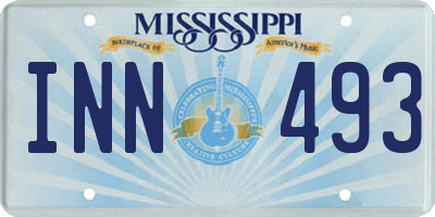 MS license plate INN493