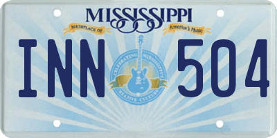 MS license plate INN504