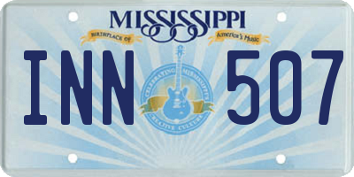 MS license plate INN507