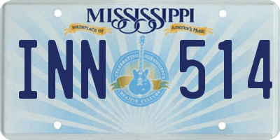 MS license plate INN514