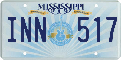 MS license plate INN517