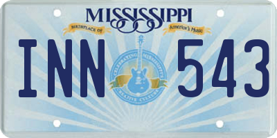 MS license plate INN543