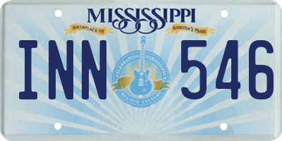 MS license plate INN546