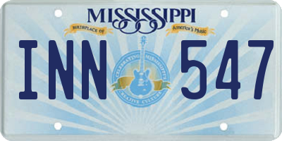 MS license plate INN547