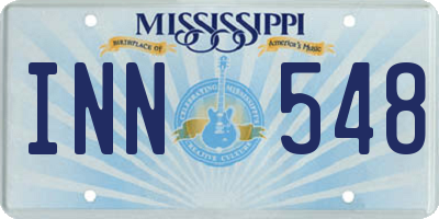 MS license plate INN548