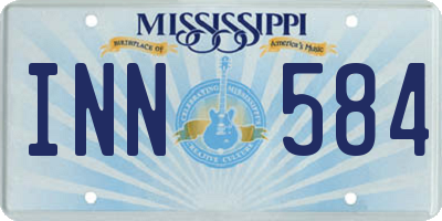 MS license plate INN584