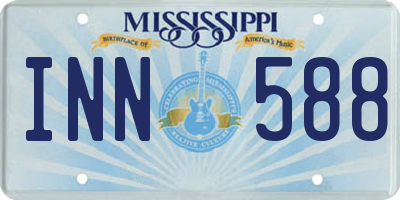 MS license plate INN588