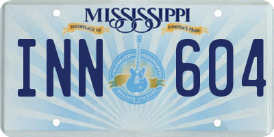 MS license plate INN604